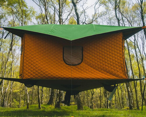 tentsile's multi-level insulated cabin offers tree campers the ultimate winter escape