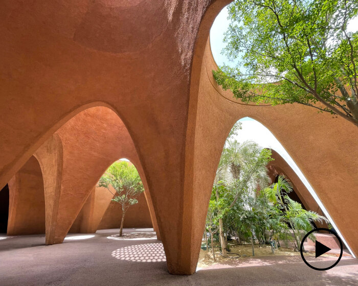 cone-shaped clay buildings of austrian pavilion in expo dubai seamlessly mimic wind towers