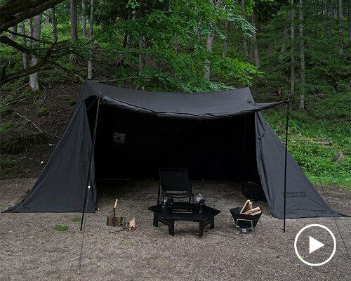 blackishgear's all-black camping equipment makes your campsite as dark & edgy as possible