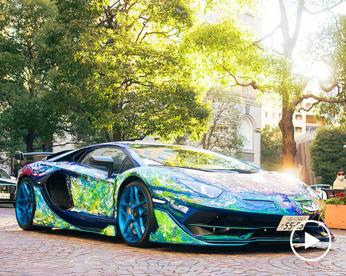 elisa chana cecchetti transforms lamborghini aventador into impressionist canvas in tokyo