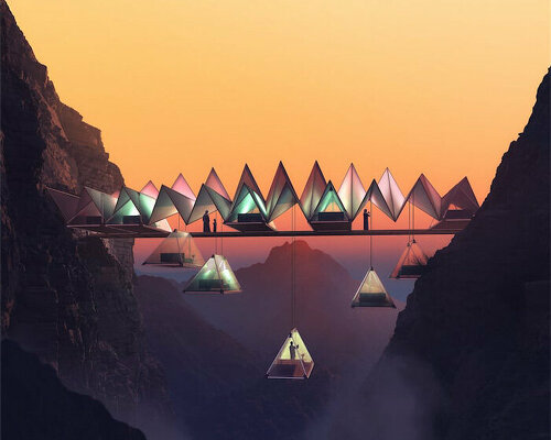 ardh architects suspends camping pods amid sharjah's mountains for an adventurous retreat