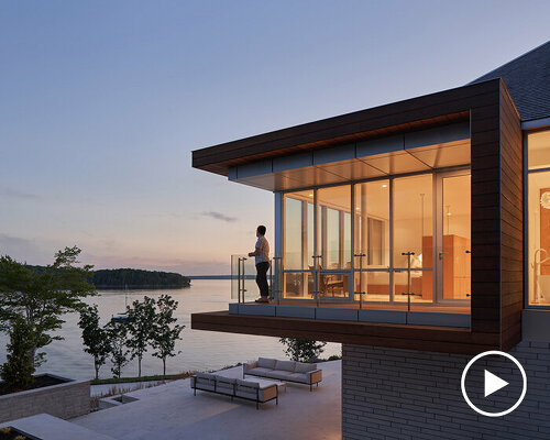 'jib house' by omar gandhi architects overlooks the islands and sailboats of nova scotia