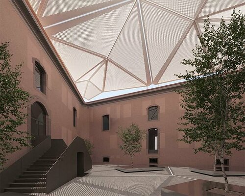 unfolding like origami, carlo ratti's kinetic roof tops restored historical landmark in italy