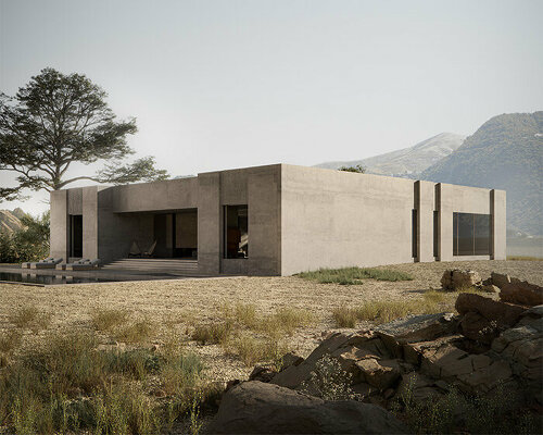 studio JVW's monolithic house emerges as a sculpture within mysterious south african desert