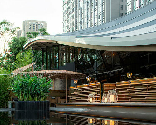 curvy ridged organic skin roofs a restaurant by BEHIVE architects in china