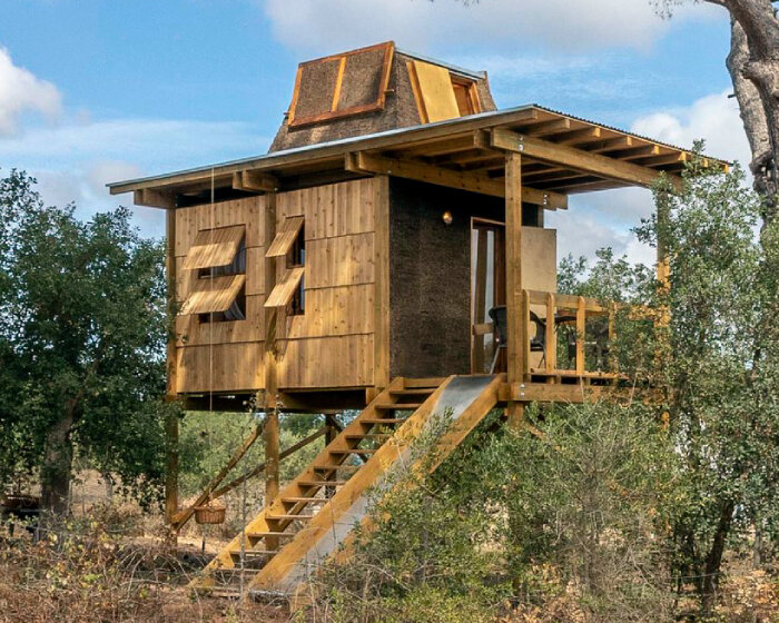 madeiguincho tops wooden shack 'columba' with skylight in sunshine-generous portugal