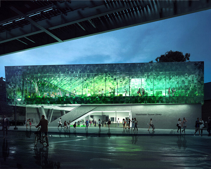 snøhetta's green library design in new york draws from verdant tree canopies of the bronx