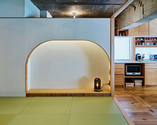 apartment renovation in japan plants island bedroom at the project's heart