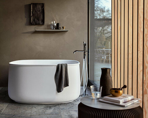 sebastian herkner inspired by japanese tea for duravit's zencha bath collection