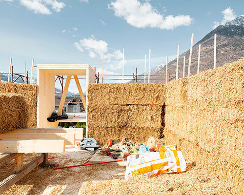 a15 fabricates residence using straw and wood in northern italy