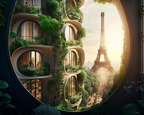 using AI, vincent callebaut reimagines 'haussmannian' paris architecture as green, breathable buildings