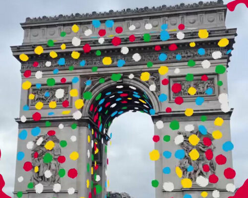 yayoi kusama & louis vuitton paint dots over historic monuments with new snapchat filter