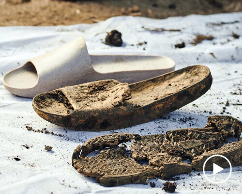 balena's thermoplastic-infused biodegradable sandals decompose back to earth