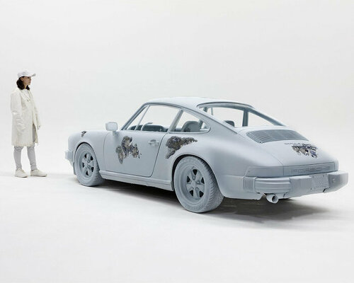 daniel arsham brings his eroded car sculptures to petersen automotive museum in los angeles