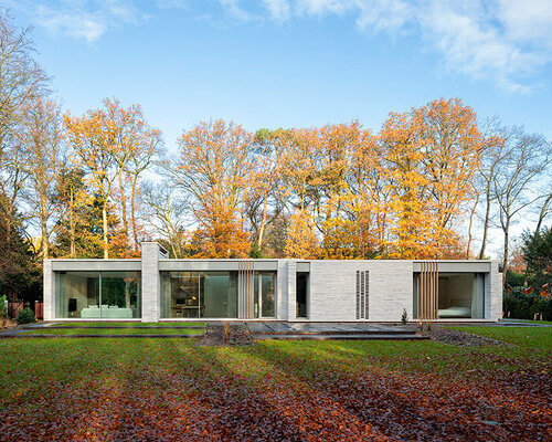 contemporary residence in the netherlands unwraps four volumes around an open patio