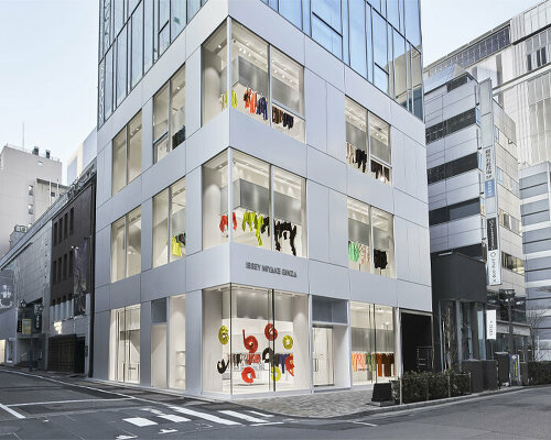 tokujin yoshioka injects futuristic accents into new issey miyake store in tokyo