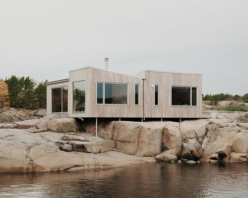 line solgaard's new cabin retreat gently blends into the norwegian archipelago