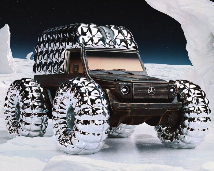 moncler's puffer jacket meets mercedes-benz's iconic G-class for project mondo G