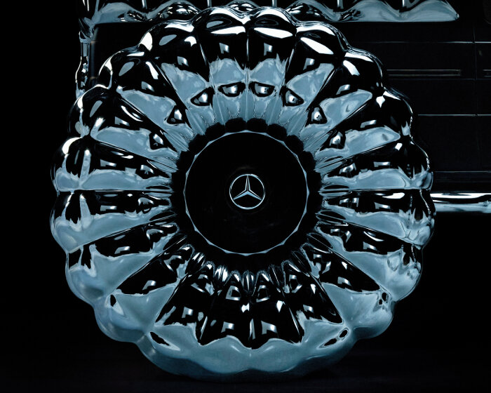 moncler and mercedes-benz unveil car clad in puffer jackets for upcoming collaboration