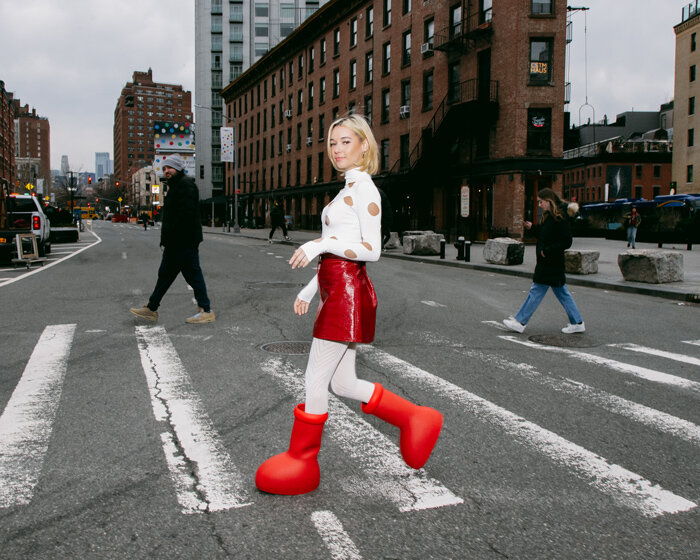 take style cues from astroboy this season with MSCHF's 'big red boots'