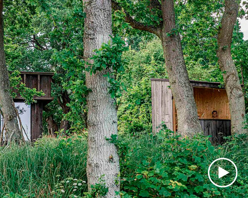 covering just 4.4 sqm, mobile scandinavian sauna pops up on the danish coast