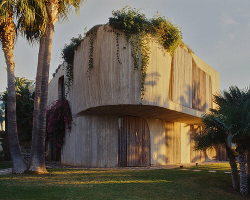 david altrath photographs 'villa mediterraneo' gazing over ibiza through bamboo screens