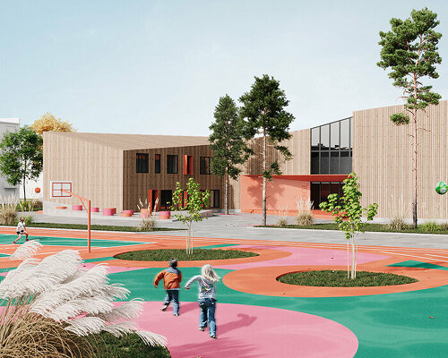 IK architects imagine war site restored as modern school in kharkiv, ukraine