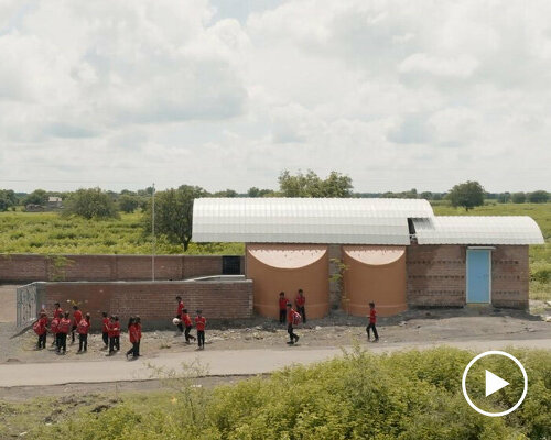 local construction and brickwork shape craft narrative's vaulted school in rural india