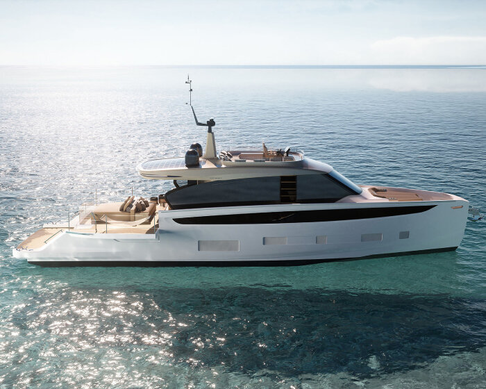 'seadeck' hybrid-motor yachts of matteo thun & azimut savor open decks & less emission