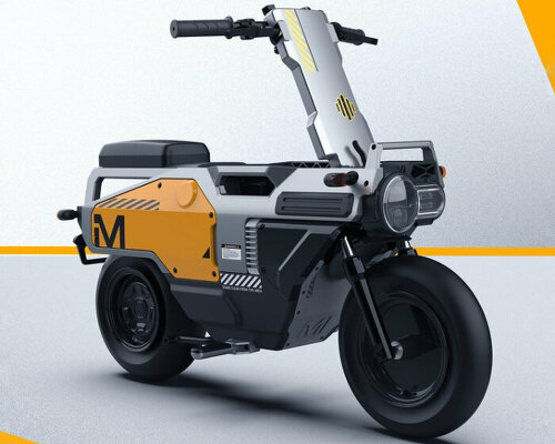 mini electric motorcycle 'm-one' folds in seconds and can fit in the car's trunk