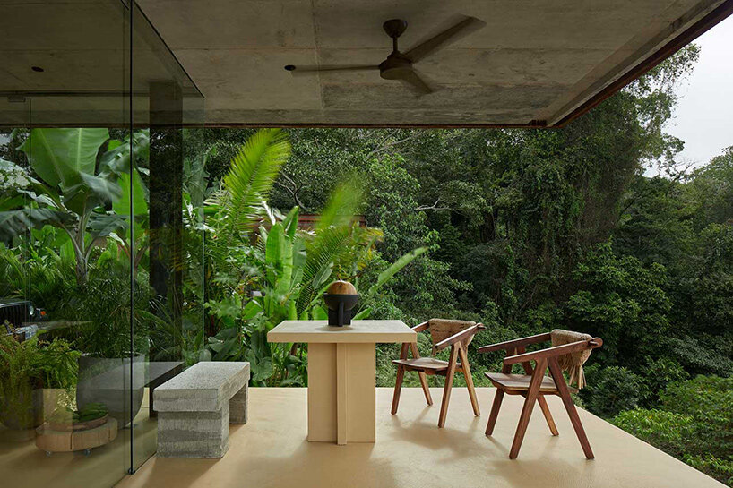 rammed earth villas by formafatal emerge over costa rican coast