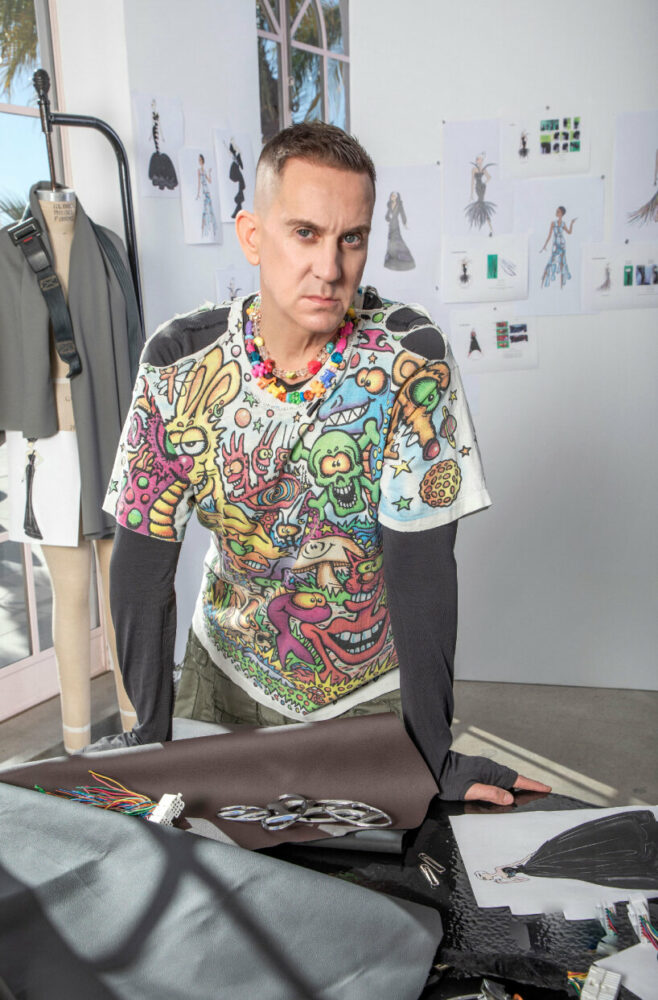 after moschino, jeremy scott upcycles old car parts into high-fashion couture for hyundai