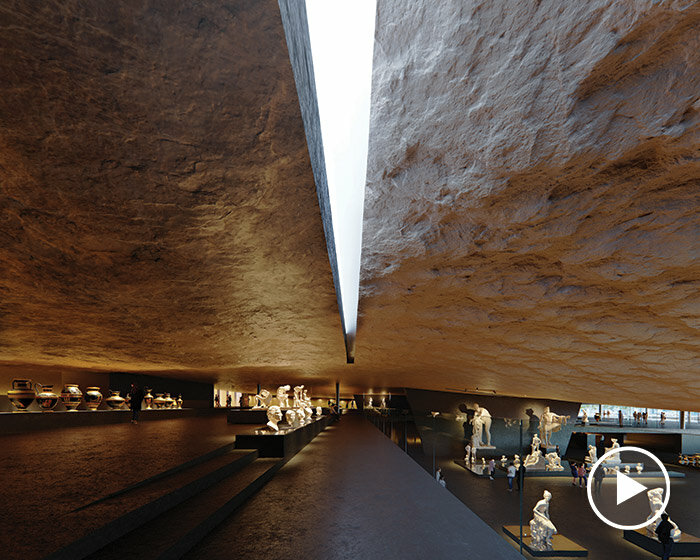 kengo kuma & k-studio's submerged proposal for national archaeological museum in athens