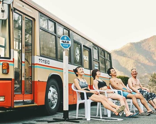 old public bus in japan transforms into mobile sauna to travel across hyogo prefecture