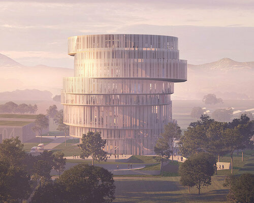 OODA's winning design for TV station in tirana draws inspiration from a set of film reels