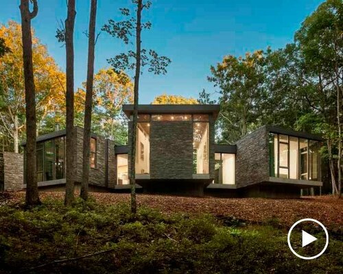 cluster of four pavilions unfolds studio MM's meditative retreat in upstate new york