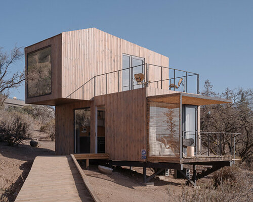 cazú zegers arquitectura reveals prototype of pixel-inspired housing units in the chilean suburb