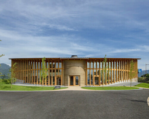 tono mirai architects works with round forms and rammed-earth in rural japan