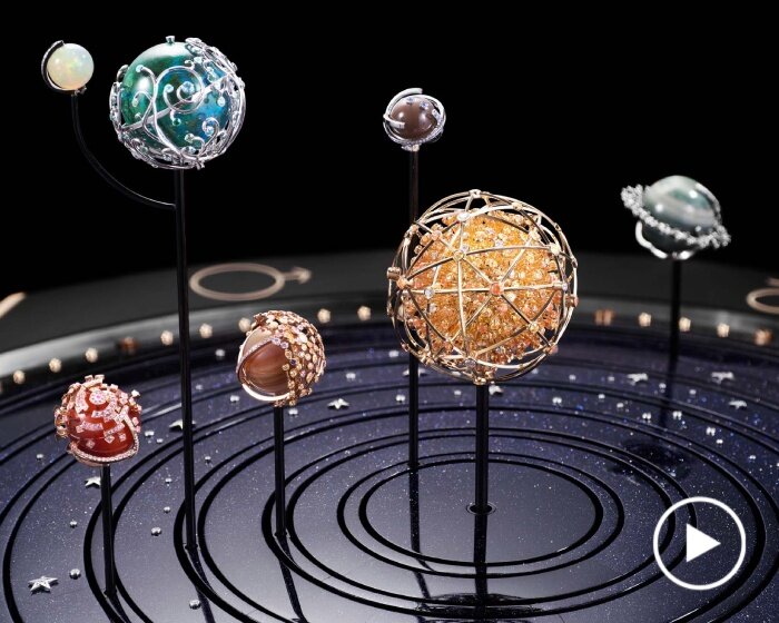 van cleef & arpels ornates planetarium automaton with sublime gems at watches & wonders