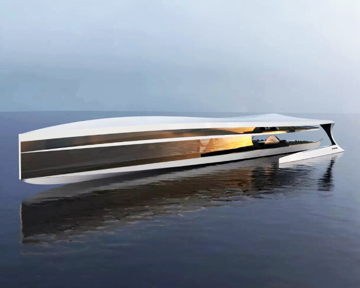 megayacht 'wakinyan' takes after a large bird beak enclosed with tempered glass