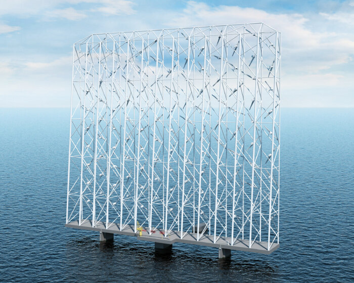 floating 'windcatcher' power plant with multiple turbines electrifies 80,000 homes at once