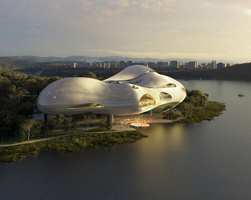 OPEN architecture unveils fluid and floating yichang grand theater along yangtze river