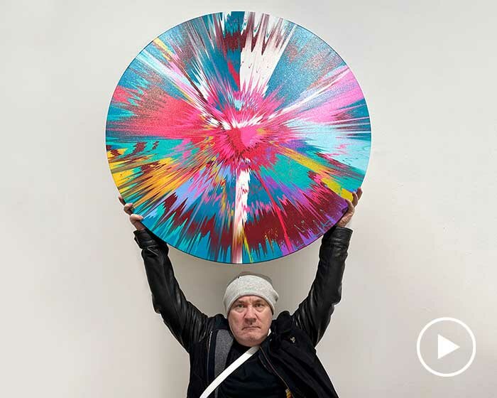 damien hirst's latest venture allows collectors to create their own 'spin painting' NFTs