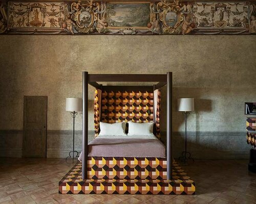 india mahdavi's vivid play of geometries & colors takes over the historic rooms of villa medici