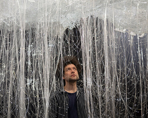 interview: lasvit floats crystal cloud of light above milan design week 2023 visitors