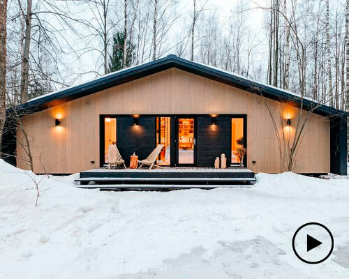 BIO-architects' 'DUB' modular wooden cabin nestles in the russian woodland