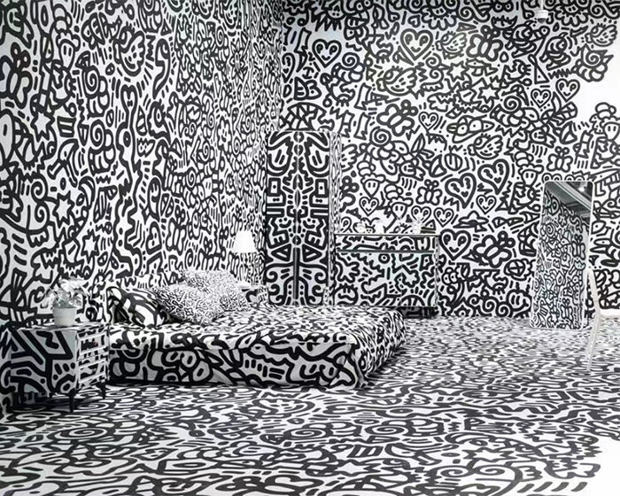 immerse yourself in mr. doodle's black and white world at his first solo show in central china