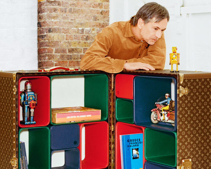 louis vuitton & marc newson plant removable leather storage cubes in 'cabinet of curiosities'