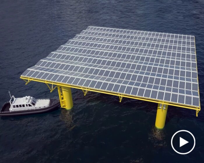 floating offshore solar power SEAVOLT generates electricity even in the harshest conditions