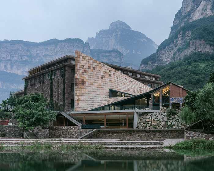 taihang xinyu art museum organically grows out of its rugged topography in rural china